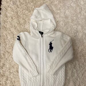 Polo by Ralph Lauren Kids White Hooded Sweater